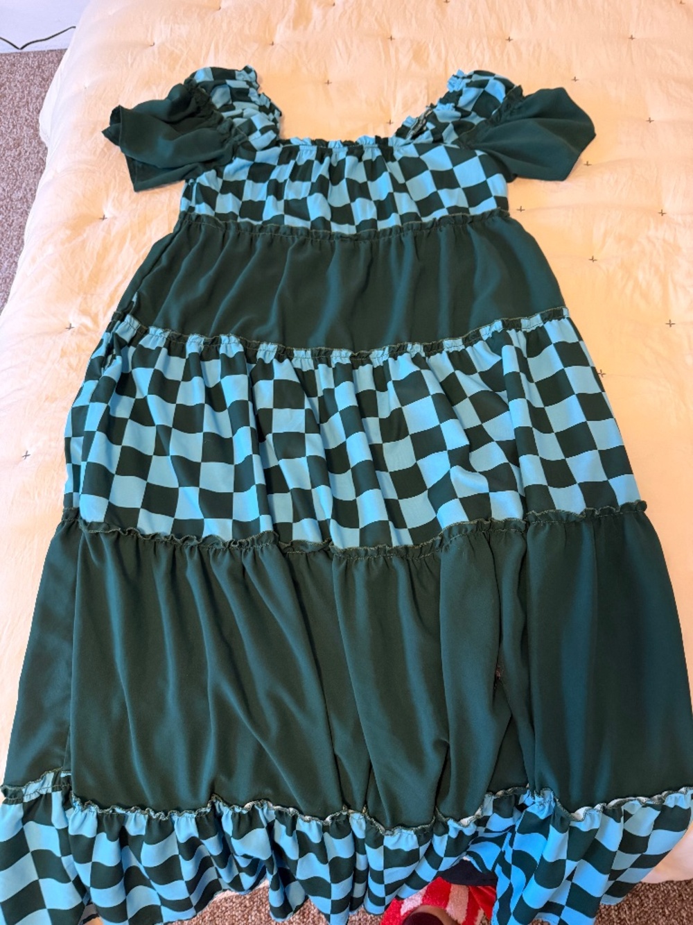Dressed in LaLa checkered maxi dress
